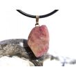 Turmalin rosa (Rubellit) Trommelstein Anhänger goldfarbene Öse Schmuckdose - Rarität - ca. 2,6 cm x 1,4 cm x 0,7 cm