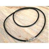 Kautschukband / Kautschuk-Reifen 925iger Silberverschluss...