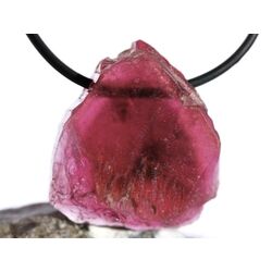 Turmalin rosa (Rubellit) Kristallquerschnitt / Schmuckstein gebohrt - Raritt - AA-Sonderqualitt - Handarbeit - ca. 2,8 cm x 2,5 cm x 1 cm