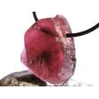 Turmalin rosa (Rubellit) Kristallquerschnitt / Schmuckstein gebohrt - Rarität - AA-Sonderqualität - Handarbeit - ca. 2,8 cm x 2,5 cm x 1 cm