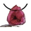 Turmalin rosa (Rubellit) Kristallquerschnitt / Schmuckstein gebohrt - Rarität - AA-Sonderqualität - Handarbeit - ca. 2,8 cm x 2,5 cm x 1 cm