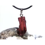 Turmalin rosarot (Rubellit) Kristallstab / Rohsteinform Anhänger Silberöse Schmuckdose - Rarität - AA-Sonderqualität - ca. 3,3 cm x 1 cm x 0,7 cm