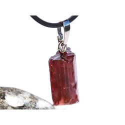 Turmalin rosarot (Rubellit) Kristallstab / Rohsteinform Anh�nger Silber�se Schmuckdose - Rarit�t - AA-Sonderqualit�t - ca. 3 cm x 1,1 cm x 0,9 cm