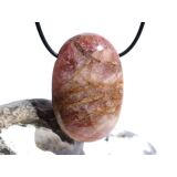 Turmalin rosa  (Rubellit) XXL Schmuckstein Cabochon (Linsenstein) gebohrt - Rarität - ca. 4,5 cm x 3 cm x 1,6 cm