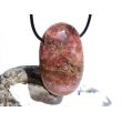 Turmalin rosa  (Rubellit) XXL Schmuckstein Cabochon (Linsenstein) gebohrt - Rarität - ca. 4,5 cm x 3 cm x 1,6 cm