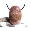 Turmalin rosa  (Rubellit) XXL Schmuckstein Cabochon (Linsenstein) gebohrt - Rarität - ca. 4,5 cm x 3 cm x 1,6 cm
