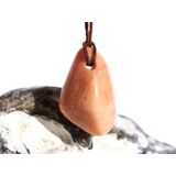 Aprikosencalcit (Calcit apricot) Schmuckstein gebohrt -...