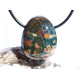 Heliotrop Trommelstein gebohrt - AA-Sonderqualität - ca. 2,7 cm x 2,2 cm x 1,4 cm