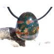 Heliotrop Trommelstein gebohrt - AA-Sonderqualität - ca. 2,7 cm x 2,2 cm x 1,4 cm