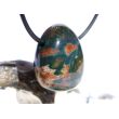Heliotrop Trommelstein gebohrt - AA-Sonderqualität - ca. 2,7 cm x 2,2 cm x 1,4 cm
