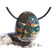Heliotrop Trommelstein gebohrt - AA-Sonderqualität - ca. 2,7 cm x 2,2 cm x 1,4 cm
