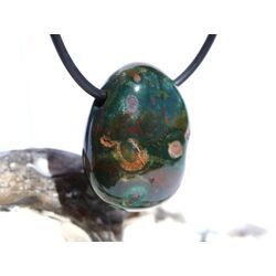 Heliotrop Trommelstein gebohrt - Sonderqualit�t - ca. 2,6 cm x 2,1 cm x 1,3 cm