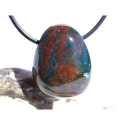 Heliotrop Trommelstein gebohrt - Sonderqualit�t - ca. 2,7 cm x 2,1 cm x 1,4 cm