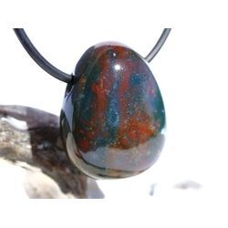 Heliotrop Trommelstein gebohrt - Sonderqualit�t - ca. 2,7 cm x 2,1 cm x 1,4 cm