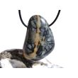 Picasso-Marmor XXL Trommelstein gebohrt - AA-Sonderqualität - ca. 4,7 cm x 3,2 cm x 1,4 cm