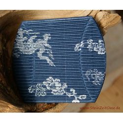 Cushion Box - Geschenkbox Papier dunkelblau/silber - ca. 6 cm x 6 cm x 3,8 cm
