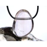 Rauchquarz hell XL Trommelstein gebohrt - AA-Sonderqualität - ca. 3,6 cm x 2,7 cm x 1,6 cm (GKS)