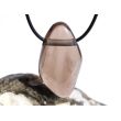 Rauchquarz mitteldunkel XXL Schmuckstein / Trommelstein gebohrt - AA-Sonderqualität - Handarbeit - ca. 4,3 cm x 2,4 cm x 1,5 cm