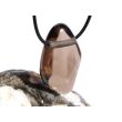 Rauchquarz mitteldunkel XXL Schmuckstein / Trommelstein gebohrt - AA-Sonderqualität - Handarbeit - ca. 4,3 cm x 2,4 cm x 1,5 cm