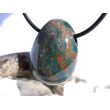 Heliotrop Trommelstein gebohrt - AA-Sonderqualität - ca. 2,6 cm x 2 cm x 1,4 cm