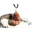 Poppy-Jaspis natur Trommelstein Anhänger Silberöse - Sonderqualität - ca. 3,2 cm x 1,7 cm x 1,3 cm