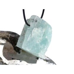 Aquamarin (Beryll) XXXL Schmuckstein / Rohsteinform gebohrt - Sonderqualitt - Raritt - Handarbeit - ca. 5,1 cm x 4,9 cm x 1,4 cm (GKS)
