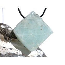 Aquamarin (Beryll) XXXL Schmuckstein / Rohsteinform gebohrt - Sonderqualitt - Raritt - Handarbeit - ca. 5,1 cm x 4,9 cm x 1,4 cm (GKS)