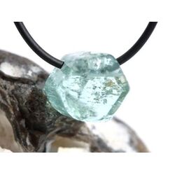 Aquamarin aquablau natur (Beryll) Kristallstab / Schmuckstein gebohrt - AAA-Sonderqualitt - Raritt - Handarbeit - ca. 1,5 cm x 1,7 cm x 1,2 cm