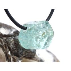 Aquamarin aquablau natur (Beryll) Kristallstab / Schmuckstein gebohrt - AAA-Sonderqualitt - Raritt - Handarbeit - ca. 1,5 cm x 1,7 cm x 1,2 cm