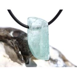 Aquamarin aquablau natur (Beryll) Kristallstab / Schmuckstein gebohrt - AA-Sonderqualitt - Raritt - Handarbeit - ca. 2,6 cm x 1,3 cm x 1 cm