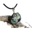 Turmalin blau (Indigolith) Trommelstein Anhänger Öse Schmuckdose - Rarität - ca. 2,3 cm x 1,6 cm x 0,7 cm