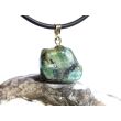 Turmalin blau (Indigolith) Trommelstein Anhänger Öse Schmuckdose - Rarität - ca. 2,3 cm x 1,6 cm x 0,7 cm