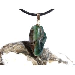 Turmalin blaugrün (Indigolith) Trommelstein Anhänger Öse Schmuckdose - Rarität - ca. 3,1 cm x 1,3 cm x 0,7 cm