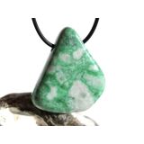 Jadeit (Jade / Burmajade) grün XXL Schmuckstein / Trommelstein gebohrt - Sonderqualität - Handarbeit - ca. 4,3 cm x 3,7 cm x 1,3 cm