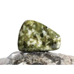 Schneeflockenepidot (Epidot-Feldspat) Trommelstein - Sonderqualitt - ca. 2,4 cm x 1,8 cm x 1 cm (GKS)