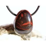 Tigereisen Trommelstein gebohrt - schöne Qualität - ca. 2,5 cm x 1,9 cm x 1,2 cm