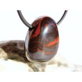 Tigereisen Trommelstein gebohrt - schöne Qualität - ca. 2,5 cm x 1,9 cm x 1,2 cm