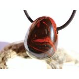 Tigereisen Trommelstein gebohrt - schöne Qualität - ca. 2,5 cm x 1,9 cm x 1,2 cm