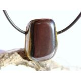 Tigereisen Trommelstein / Scheibenstein gebohrt - Sonderqualität - ca. 2,7 cm x 2,2 cm x 1 cm
