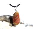 Poppy-Jaspis natur Trommelstein Anhänger Silberöse Schmuckdose - Sonderqualität - ca. 3,2 cm x 1,3 cm x 1 cm