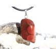 Poppy-Jaspis natur Trommelstein Anhänger Silberöse - Sonderqualität - ca. 3,4 cm x 1,4 cm x 1,1 cm