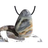 Picasso-Marmor XXXL Trommelstein gebohrt - AA-Sonderqualität - ca. 5,1 cm x 3,3 cm x 1,5 cm