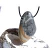 Picasso-Marmor XXXL Trommelstein gebohrt - AA-Sonderqualität - ca. 5,1 cm x 3,3 cm x 1,5 cm