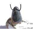 Picasso-Marmor XXXL Trommelstein gebohrt - AA-Sonderqualität - ca. 5,1 cm x 3,3 cm x 1,5 cm