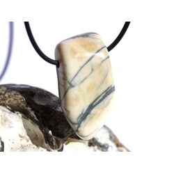 Picasso-Marmor XXL Trommelstein / Scheibenstein gebohrt - Sonderqualitt - ca. 4 cm x 2,3 cm x 1,2 cm (GKS)