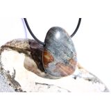 Picasso-Marmor XL Trommelstein gebohrt - Sonderqualität - ca. 3,7 cm x 2,7 cm x 1,1 cm (GKS)