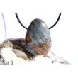 Picasso-Marmor XL Trommelstein gebohrt - Sonderqualität - ca. 3,7 cm x 2,7 cm x 1,1 cm (GKS)