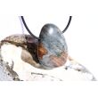Picasso-Marmor XL Trommelstein gebohrt - Sonderqualität - ca. 3,7 cm x 2,7 cm x 1,1 cm (GKS)