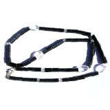 Onyx Bergkristall Halskette / Edelsteinkette 97 cm lang -...