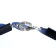 Onyx Bergkristall Halskette / Edelsteinkette 97 cm lang - Schmuckteine - 925iger Silberverschluss